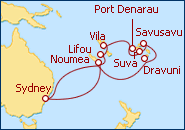 Itinerario Fiji y Sur del Pacifico   
