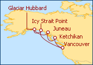 Ver el itinerario del Crucero Alaska Hist�rica Rumbo a Sur