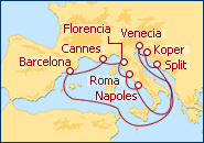 Ver el itinerario del Crucero Secretos Italianos I