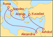 Ver el itinerario del Crucero Tierra Santa  