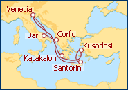 Ver el itinerario del Crucero Rumbo al Mar Egeo 