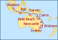Sudeste de Asia desde Sydney
