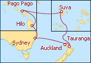 Itinerario Pacifico Sur desde Honolulu 2012