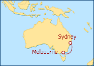 Ver el itinerario del Crucero Crucero de Posicionamiento de Melbourne a Sydney 2013