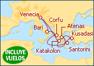 Ver el itinerario del Crucero Rumbo al Mar Egeo II