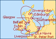 Ver el itinerario del Crucero Islas Brit�nicas