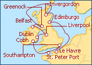 Ver el itinerario del Crucero Islas Brit�nicas III