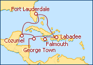 Ver el itinerario del Crucero Florida, M�jico, Grand Cayman, Jamaica y Ha�ti