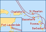 Ver el itinerario del Crucero Florida y Barbados