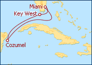 Ver el itinerario del Crucero De Miami a Florida II 