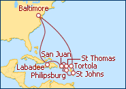 Ver el itinerario del Crucero Caribe 2013