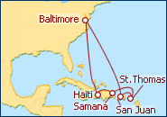 Ver el itinerario del Crucero Caribe