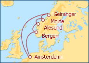 Ver el itinerario del Crucero Descubriendo los Fiordos