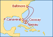 Ver el itinerario del Crucero Caribe