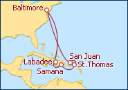 Ver el itinerario del Crucero Caribe 2013