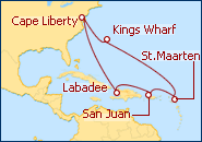 Ver el itinerario del Crucero Sabor Caribe�o I