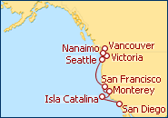 Ver el itinerario del Crucero Oeste de Canada e Estados Unidos desde Vancouver I 