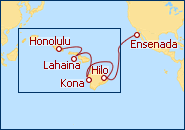 Ver el itinerario del Crucero Hawaii III desde Ensenada 2012