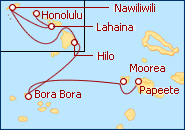 Ver el itinerario del Crucero Hawaii - Tahiti: Papeete a Honolulu 