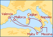 Ver el itinerario del Crucero Leyendas del Mediterr�neo II