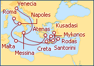 Ver el itinerario del Crucero Islas Griegas