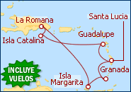 Ver el itinerario del Crucero Aromas del Caribe-Navidad