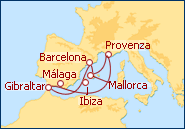 Ver el itinerario del Crucero Vuelta desde Mallorca