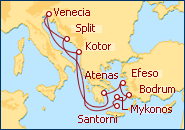 Ver el itinerario del Crucero Islas Griegas y Turquia
