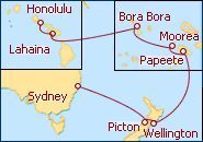 Ver el itinerario del Crucero De Australia a Honolulu 2013