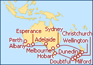 Ver el itinerario del Crucero Misterios de Australia y Nueva Zelanda II