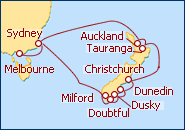 Ver el itinerario del Crucero Voyager Of The Seas desde Sydney 2013