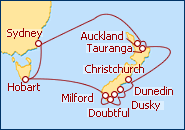 Ver el itinerario del Crucero Voyager Of The Seas desde Sydney 2012