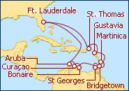 Ver el itinerario del Crucero Caribe del Sur I 