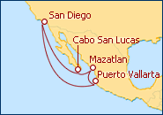 Ver el itinerario del Crucero Ribera Mexicana 