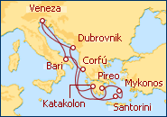 Ver el itinerario del Crucero Grecia, Croacia, italia 