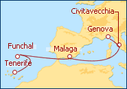 Ver el itinerario del Crucero Espa�a, Portugal, Italia 
