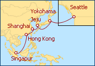 Ver el itinerario del Crucero Gran Viaje por Asia y Australia 