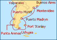 Ver el itinerario del Crucero Traves�a por Am�rica del Sur 