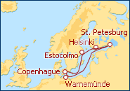 Ver el itinerario del Crucero Suecia, Estonia, Rusia y Alemania