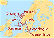 Ver el itinerario del Crucero Dinamarca, Noruega y Alemania
