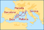 Ver el itinerario del Crucero Primavera Mediterr�nea 