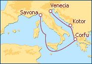 Ver el itinerario del Crucero Grecia, Montenegro