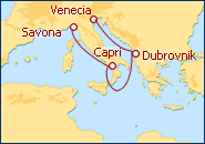 Ver el itinerario del Crucero Croacia, Italia