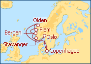 Ver el itinerario del Crucero Dinamarca, Fiordos Noruegos I