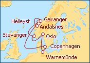 Ver el itinerario del Crucero Dinamarca, Noruega y Alemania I