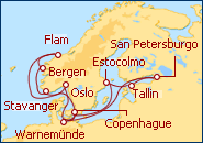 Ver el itinerario del Crucero Noruega, Suecia, Estonia, Rusia, Alemania