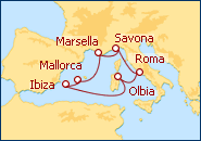 Baleares, Francia, Italia, Ibiza