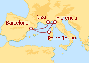 Ver el itinerario del Crucero Escapada Mediterranea