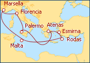 Ver el itinerario del Crucero Mosaico Mediterr�neo II 