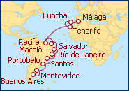 Ver el itinerario del Crucero de Buenos Aires a M�laga
